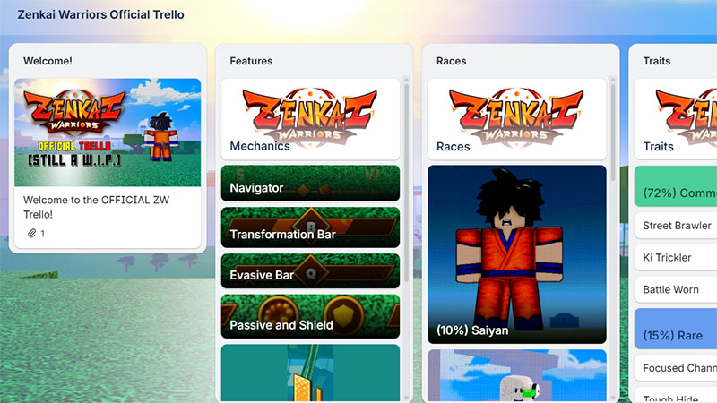 zenkai-warriors-trello