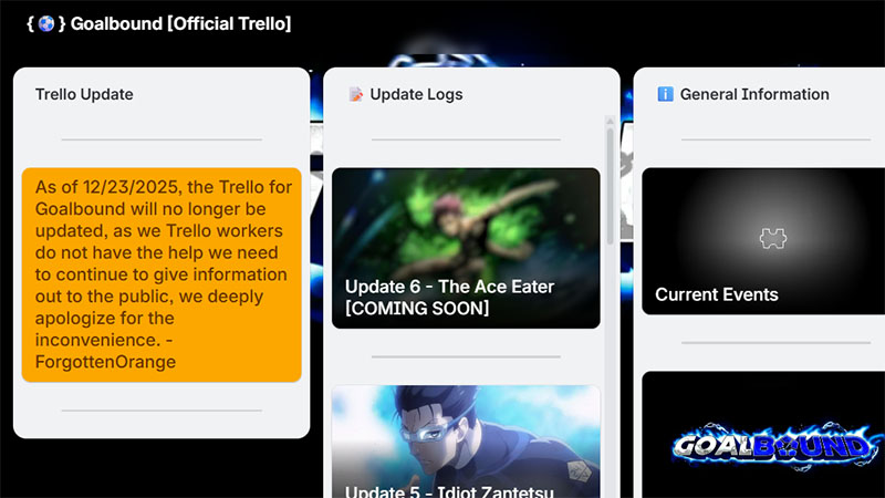 Goalbound Trello